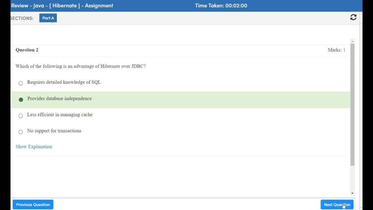 Quiz 70 - Section - 6 - Hibernate - Kodnest Dream Factory 2024 - Java ...