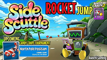 Rocket Jump Tournament "Side Scuttle" 10k Coins + Upcoming Candy Coupe Event | Beach Buggy Racing 2