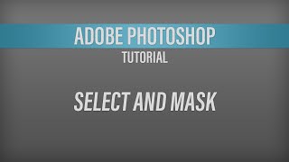 Adobe Photoshop – Select and Mask