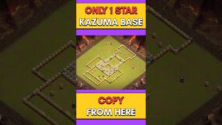 ONLY 1⭐ KAZUMA BASE 😱 TH17 WAR BASE ANTI THROWER! | UNBEATABLE Legend League Base 2026 #shorts
