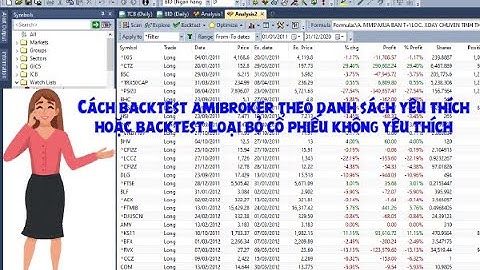 Cách backtest Amibroker theo nhóm yêu thích hoặc backtest loại bỏ nhóm không yêu thích