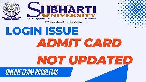 PROBLEM WITH ONLINE EXAM SUBHARTI UNIVERSITY #distanceeducation