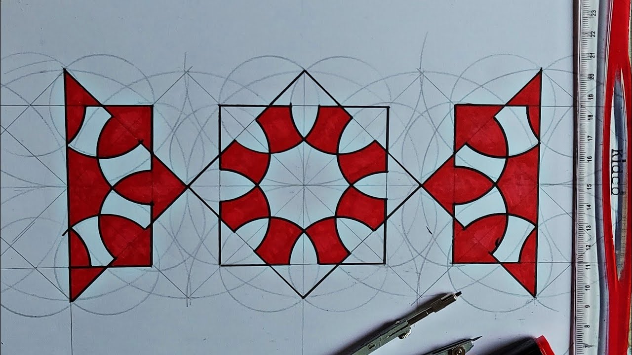 Easy Islamic Geometric Pattern | Step by Step Construction