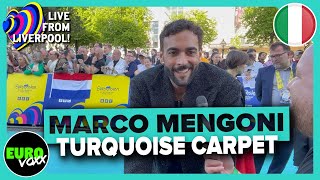 ITALY EUROVISION 2023: MARCO MENGONI - DUE VITE (TURQUOISE CARPET INTERVIEW) // Live from Liverpool