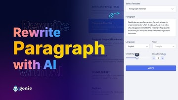 GetGenie AI Template : Paragraph Rewriter