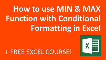 How to use Conditional Formatting, MIN and MAX Function in Excel (2018)