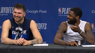 Luka Doncic and Kyrie Irving react to Game 6 win vs OKC and advancing to WCF