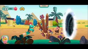 🌴Island 1 (Level 1-3) Dino Bash Travel Thru Time Gameplay | Dinosaurs Battles
