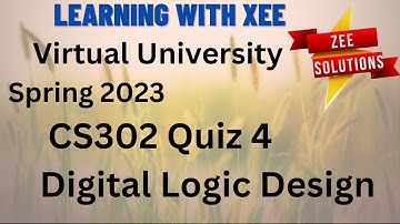 CS302 Quiz 4 Virtual University of Pakistan