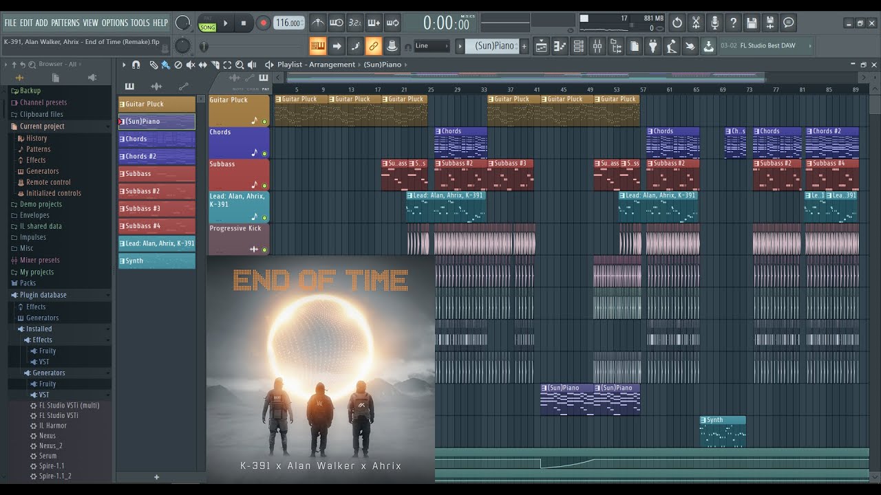 K-391, Alan Walker & Ahrix - End of Time (FL Studio Remake, V1)