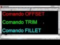 Autocad-Comandos OFFSET, TRIM Y FILLET