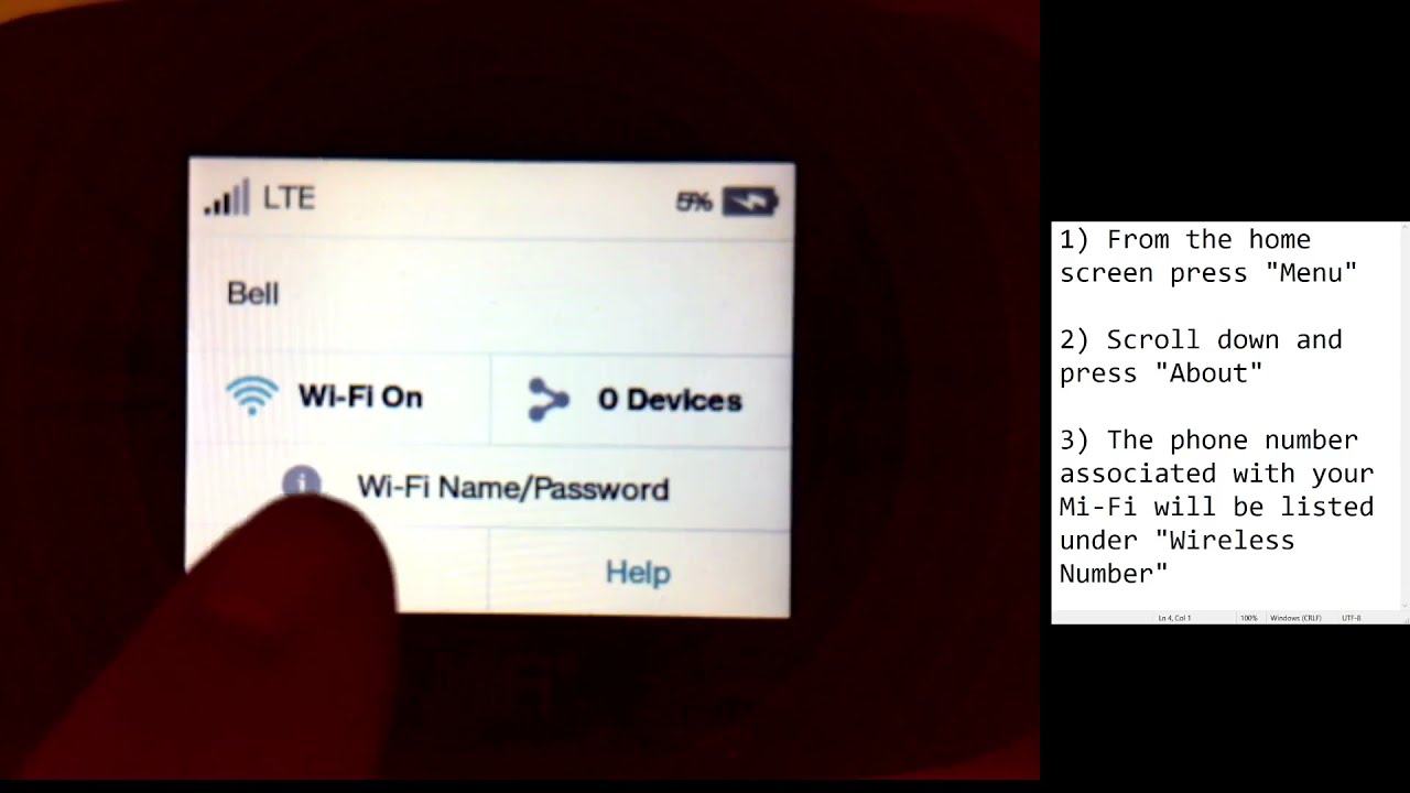 How to get the wireless phone number associated with your MiFi device