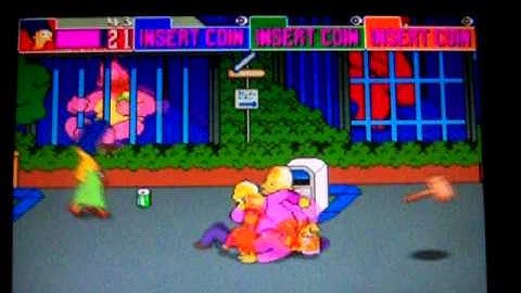 Mame 32 Emulator The Simpsons Arcade Gameplay Marge Playthrough Part 1
