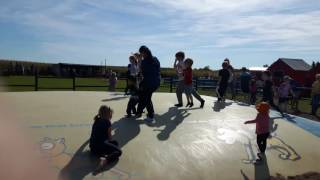 Kids are having fun at River Breeze Corn Maze!