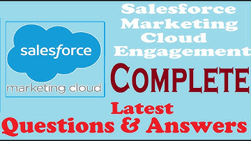 Complete Video of SALESFORCE MCE - Salesforce Marketing-Cloud-Email - Questions and Answers
