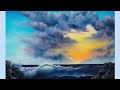 Painting A Beautiful Sunrise Seascape | Paintings By Justin