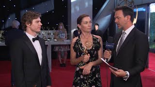 Julianne Nicholson and Evan Peters: 73rd Emmys Winnerview