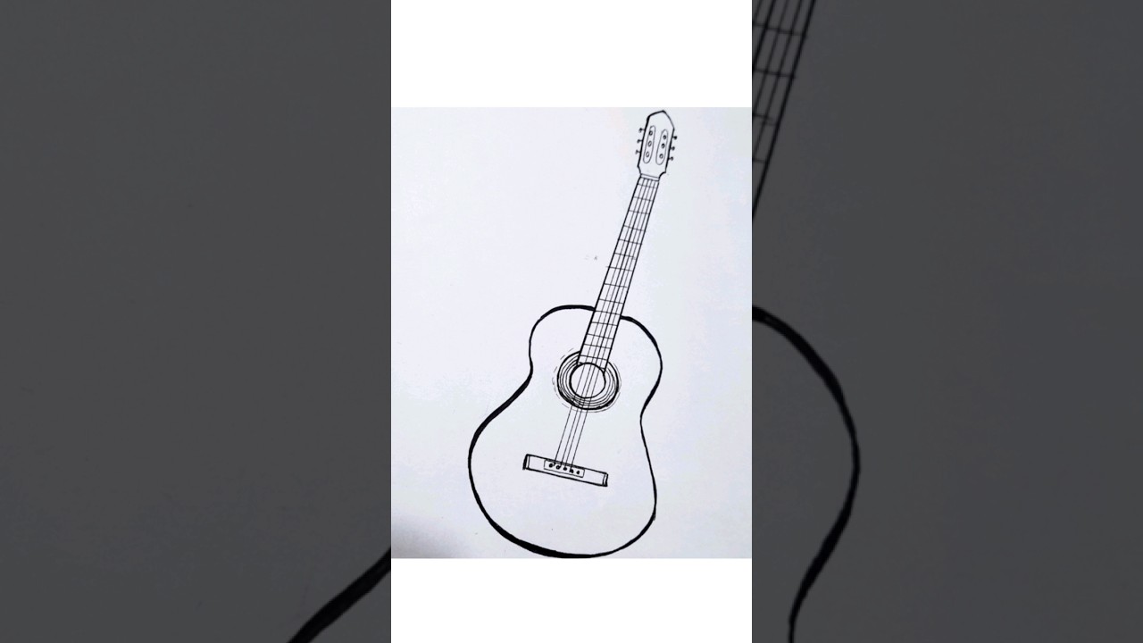 How to Draw a Guitar: Really Easy Drawing Tutorial | Guitar drawing, Drawing  tutorial easy, Easy drawings