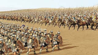 1,200 Trojan Spearman Vs 1,200 Steppe Noble Lancers | Total War Rome 2