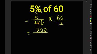 5% Of 60 Five Percent Of 60