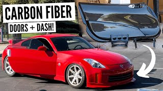 My Nissan 350z gets a FULL CARBON FIBER Interior!!