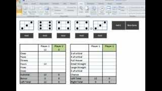 Excel VBA Yahtzee screenshot 4