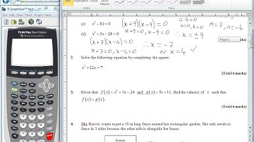 Review:  Quadratic Equations - PART 1
