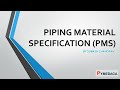 Piping material specification briefing  piping class piping spec