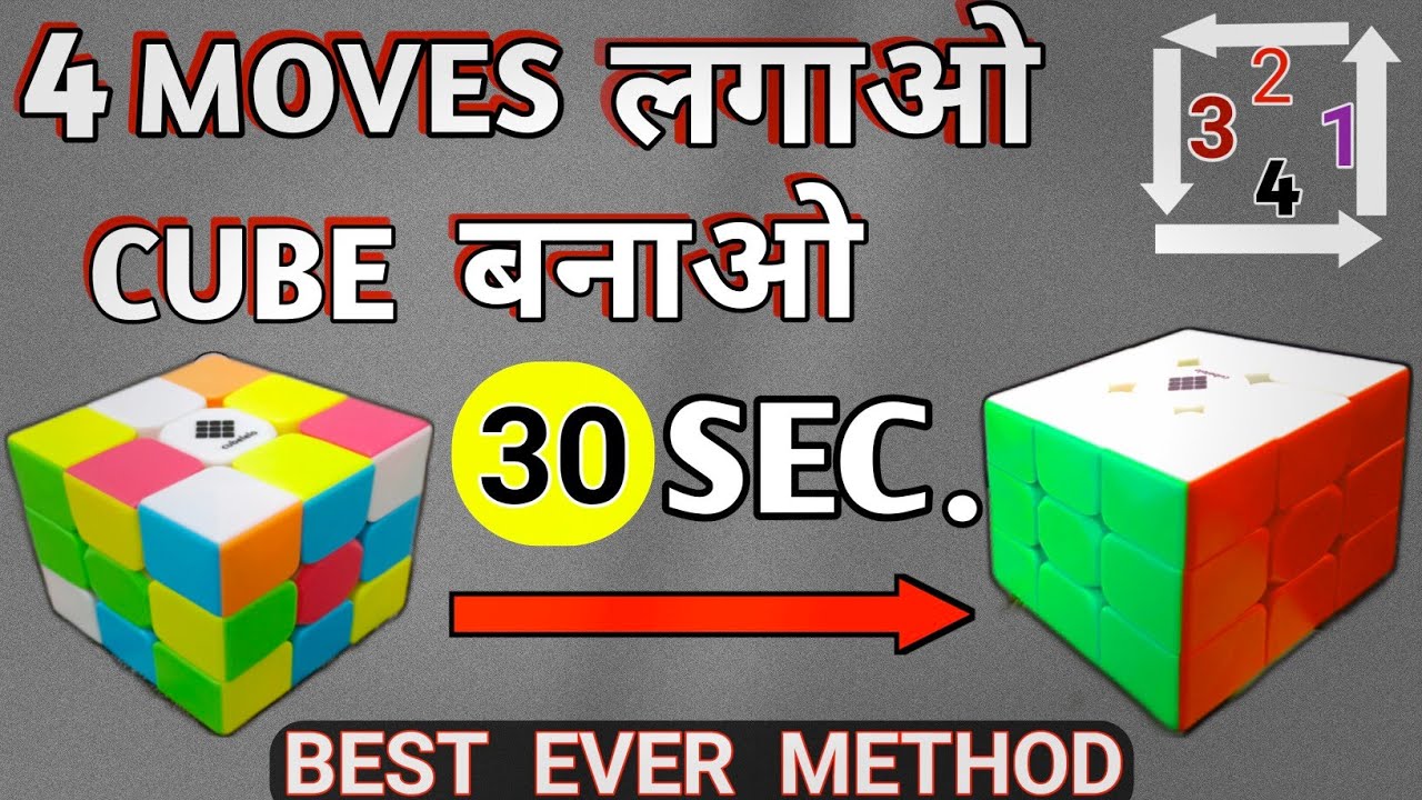 इतना आसान तरीका कहीं और नहीं मिलेगा How to Solve 3x3 Rubik's Cube