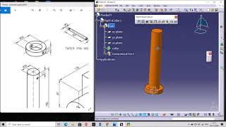 Universal Coupling parts design in CATIA - part 1