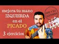 PICADO - 3 ejercicios para MEJORAR la mano izquierda 💥🤚🏽(guitarra flamenca)