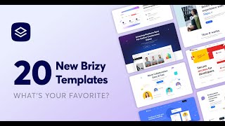 NEW: 20 Brizy Templates Created For Different Industries