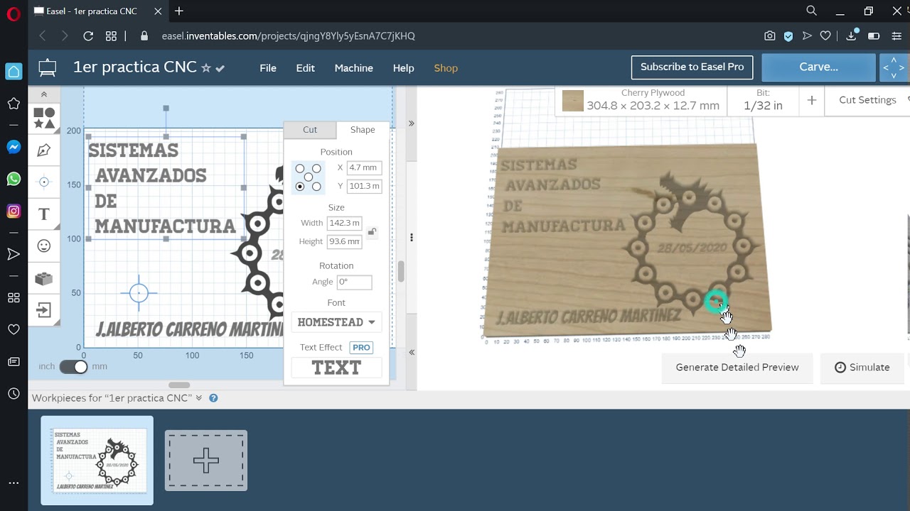 Practica CNC con Easel YouTube