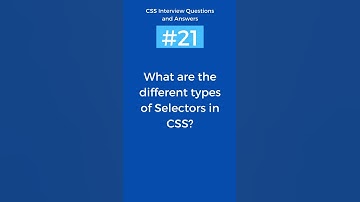 Different types of selectors in CSS | CSS Interview Questions and Answers Part - 21 #css #shorts
