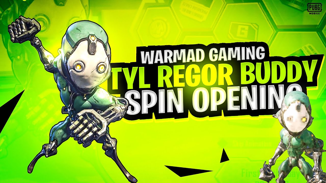 TYL REGOR SPIN PUBG MOBILE | NEW BUDDY TYL REGOR | NEW COMPANION | NEW BUDDY | NEW SPIN IN PUBG