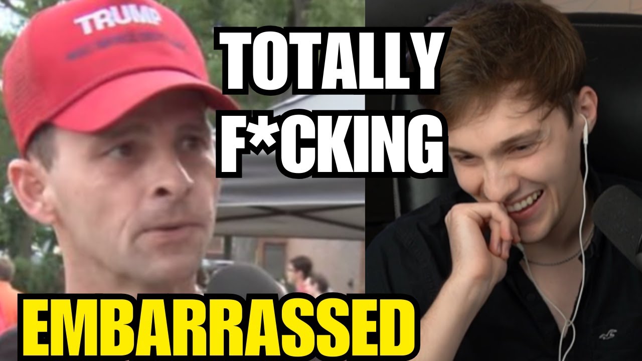 Trump fan SO EMBARRASSED he had to LEAVE the debate