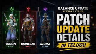 Azuma Got Rework! | New Balance Update Explained in Telugu | Patch 1.9.70.100