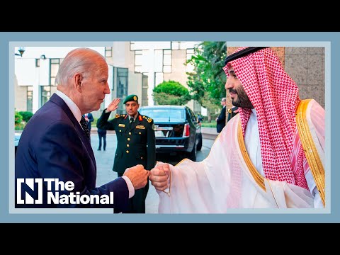 US President Joe Biden fist bumps Saudi Crown Prince Mohammed bin Salman