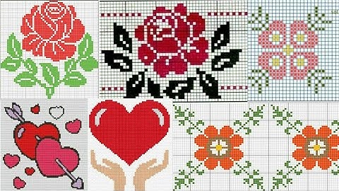 dusuti ka easy graph designs 2022 | Cross stitch graph patterns | Punto Cruz | Charsuti Designs