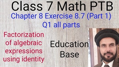 Class 7 Math Chapter 8 Ex 8.7 (Part 1)Q1 all parts.
