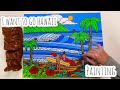 【絵描きタイムラプス】~I want to go Hawaii~  ハワイを愛する気持ちを絵にしました。