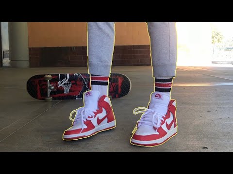 nike sb dunk high future court red