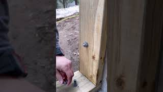 how to attach wood to foundation. #diy #youtubeshorts #construction #diyshorts