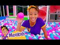 New meekah visits munchkins indoor playground  blippi and meekah kids tv