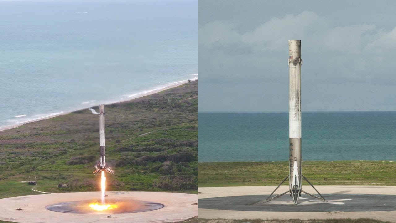 close up falcon 9 rocket