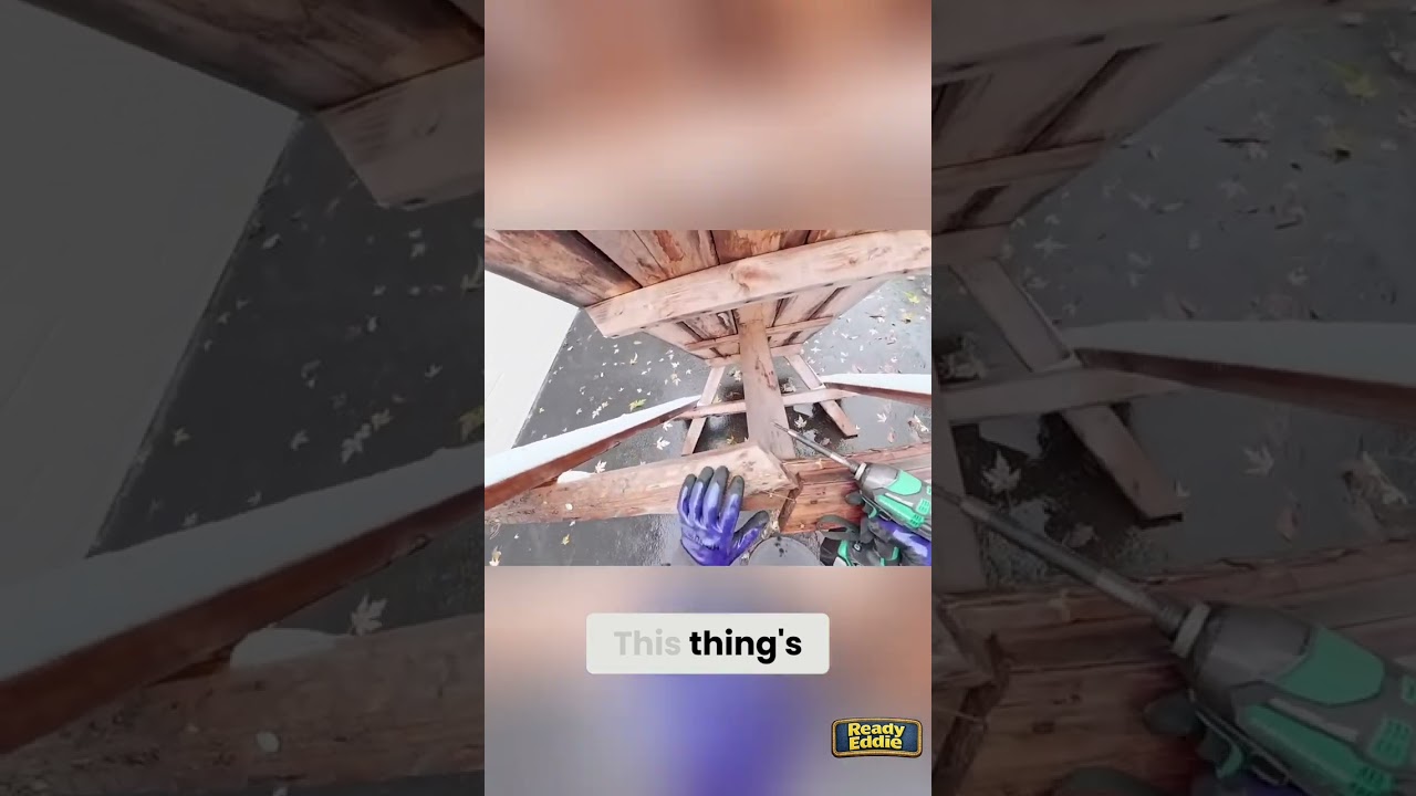 Fixing a Broken Picnic Table: DIY Repair & Unexpected Challenges! #shorts