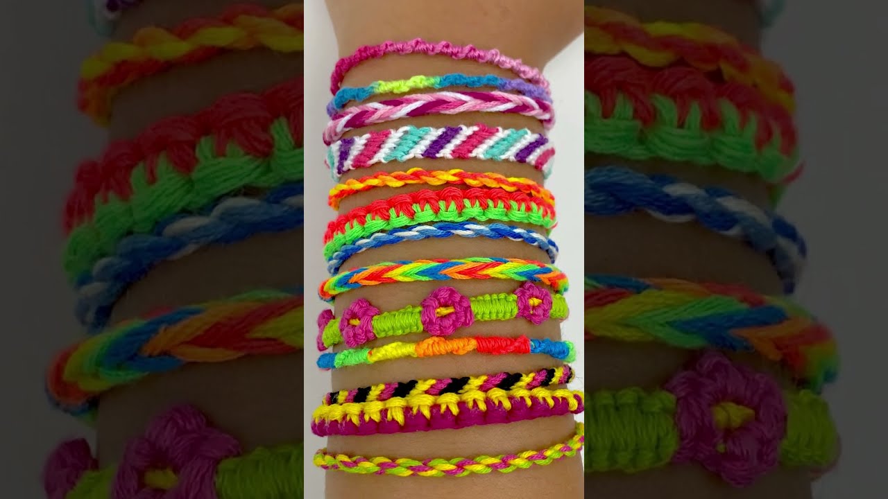 Candy stripe friendship bracelet tutorial 3 colors for beginners 