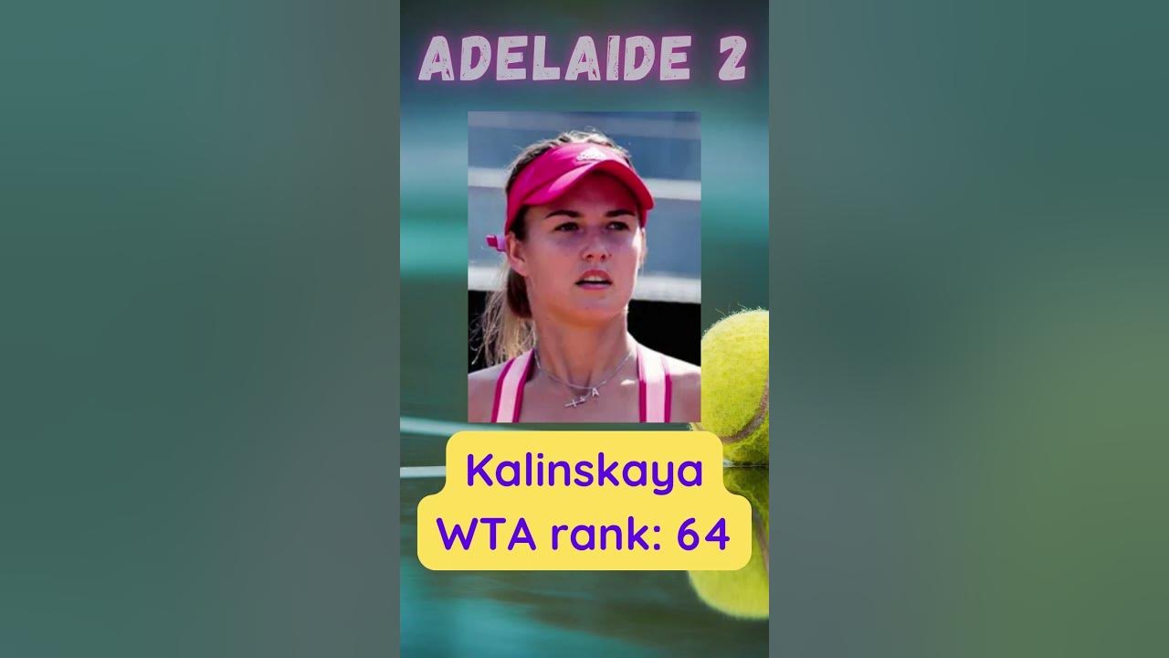 Tennis WTA Adelaide 2 Ostapenko vs Kalinskaya Shorts YouTube