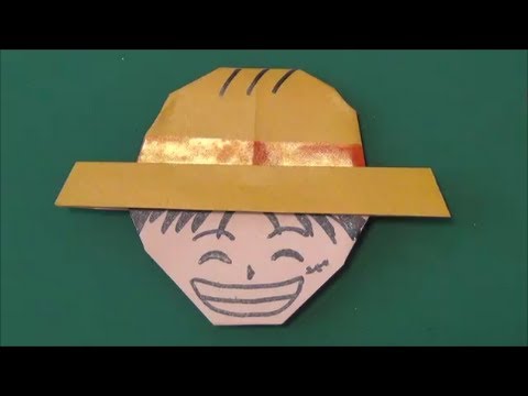 ワンピース ルフィ 折り紙 One Piece Luffy Origami Youtube