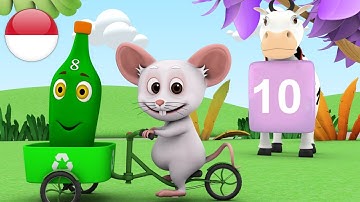 Sepuluh Botol Hijau | Lagu Anak | kartun anak | Ten Bottles Green | Little Treehouse